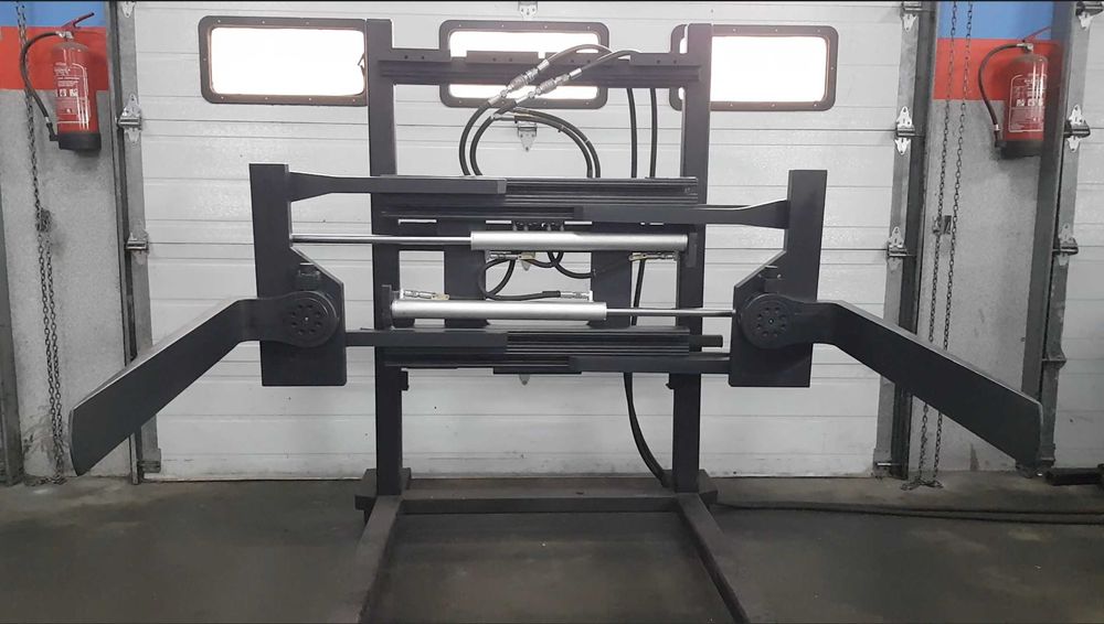 Widły obrotowe ścisk CASACDE 2A 1800kg chwytak do bel z przesuw boczny