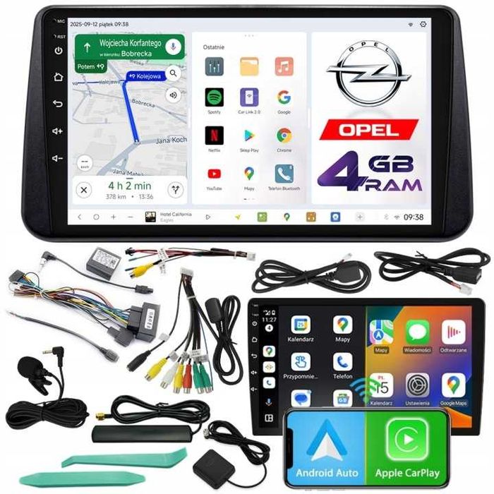 Radio samochodowe ncs d9 opel meriva b 2010-2017 android 4gb lte