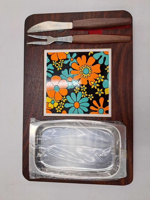 Deska do krojenia sera ceramiczna nóż widelec miska taca na przystawki