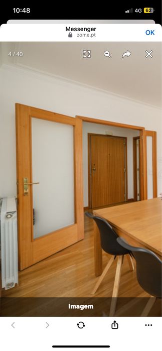 Porta em madeira com vidro