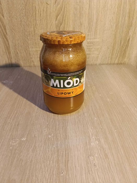 Miód 1,25kg lipowy z pasieki + mały słoiczek konfitury gratis