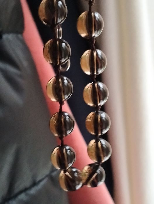 Бусы с нат.раухтопазом