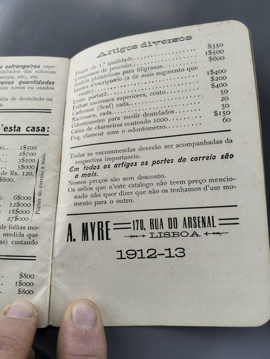 Catálogo de selos de Portugal e colónias. Ano de 1913