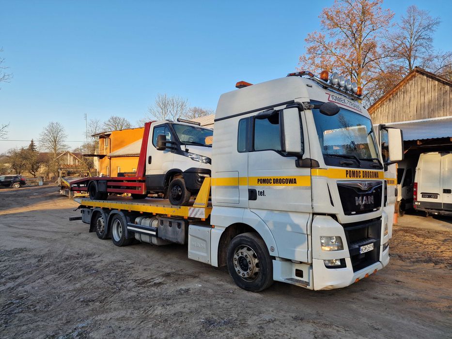 Pomoc drogowa 24/7 Autoholowanie Autolaweta  Wulkanizacja mobilna