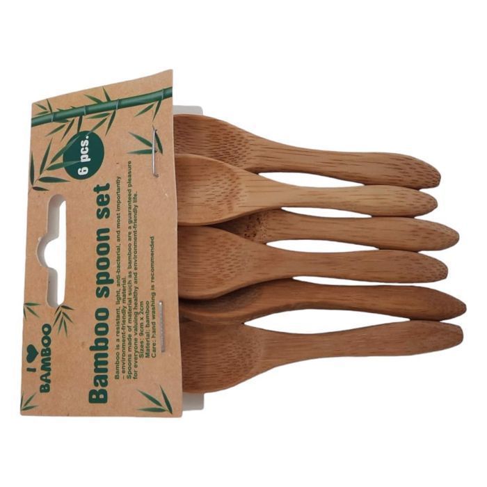 Łyżeczki Bambusowe Mini Drewniane 6szt 9x2cm
