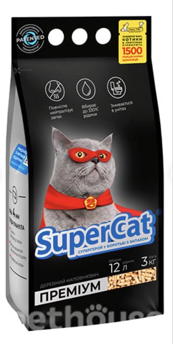 Наповнювач SuperCat Преміум гранули 2 упаковки