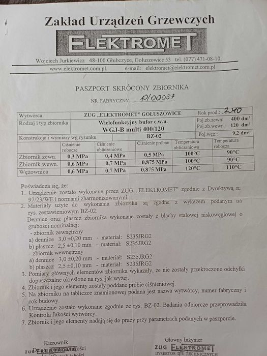 Zbiornik do grzania wody C.O  + CWU