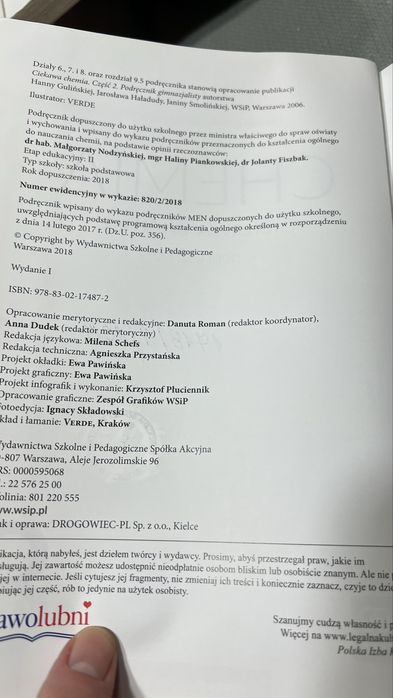 chemia kl 8 podręcznik ciekawa chemia wsip