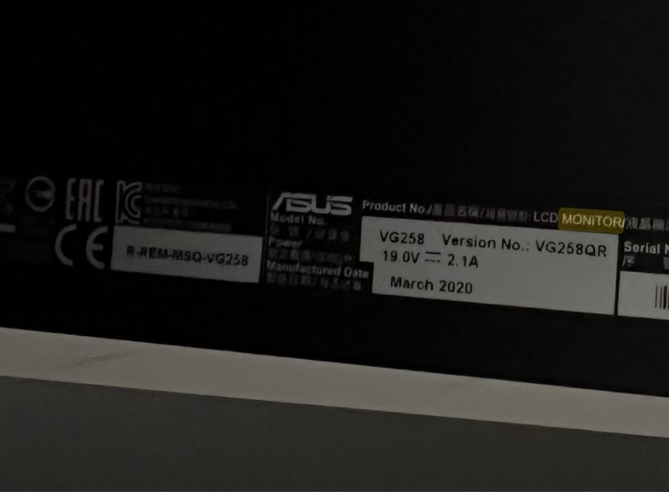 Monitor ASUS 24,5 polegadas avariado438128905679032322