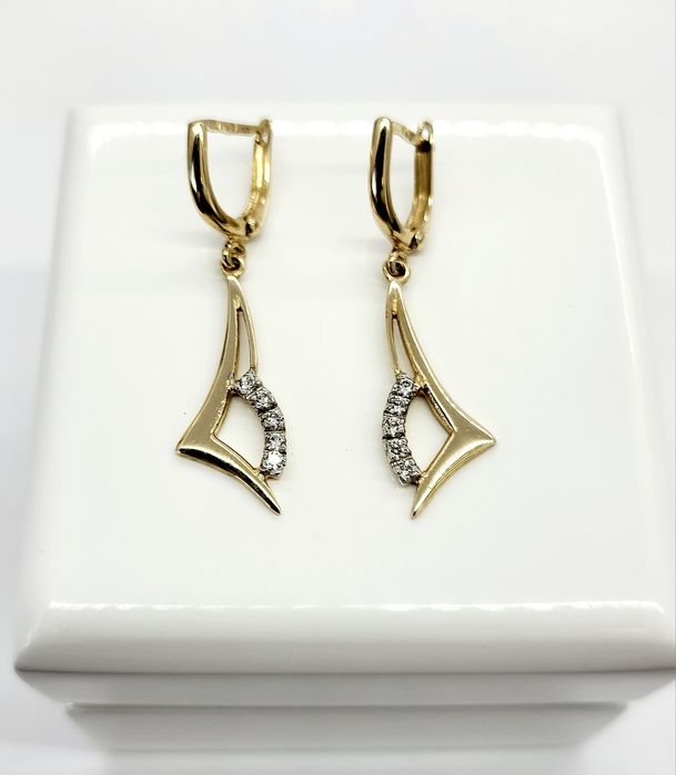 Złote kolczyki próba 585-14ct