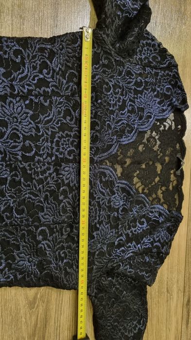 Elegancka sukienka koronka rękaw 3/4 S/M