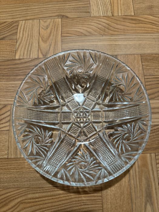 Półmisek kryształowy z PRL! Okazja! Antyk!