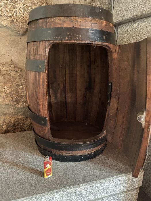 4 pipos barris antigos em madeira, decorativos