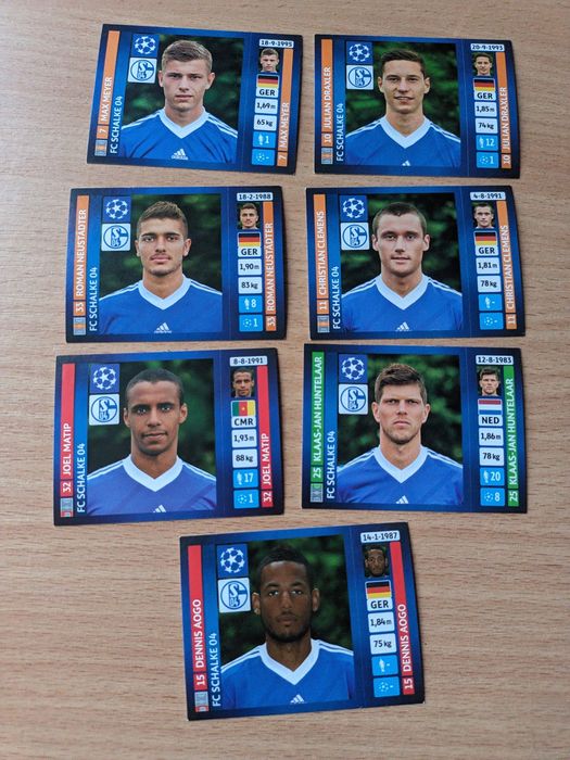 Колекційні картки Panini Shalke 04 ЛЧ 2014