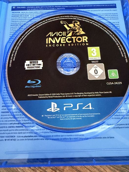 PlayStation Ps 4 Ps 5 Avicii Invector Encore Edition PL!