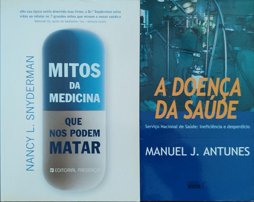 Lote de 7 livros sobre a problemática da saúde (preço do lote)