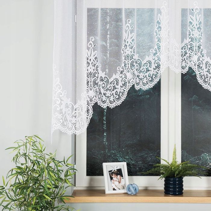 Firana klasyczna żakard 120x250 cm BERENIKA biała