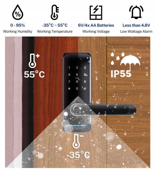 Klamka zamek na kod karta aplikacja TTLock zamek elektroniczny WiFi