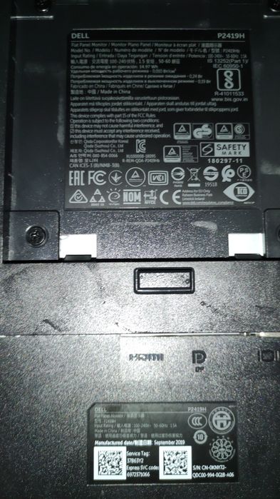 DELl P2419H para peças grátis recolha