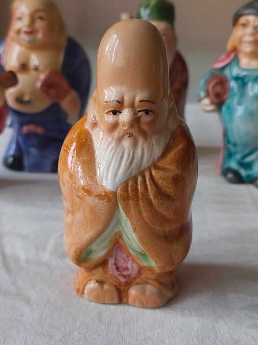 5 Figuras Orientais em Cerâmica Magrou
