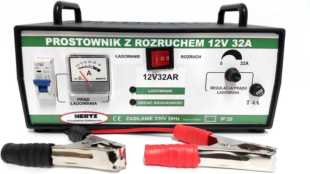 Prostownik z Rozruchem Hertz 12V 32A