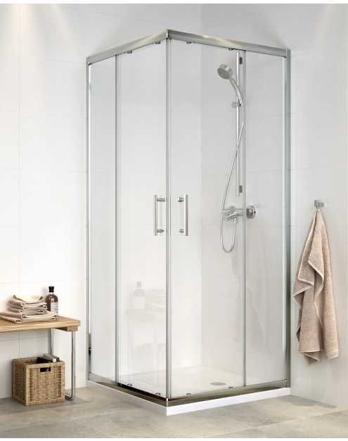 Kabina prysznicowa kwadratowa Onega 90 x 90 x 190 cm chrom