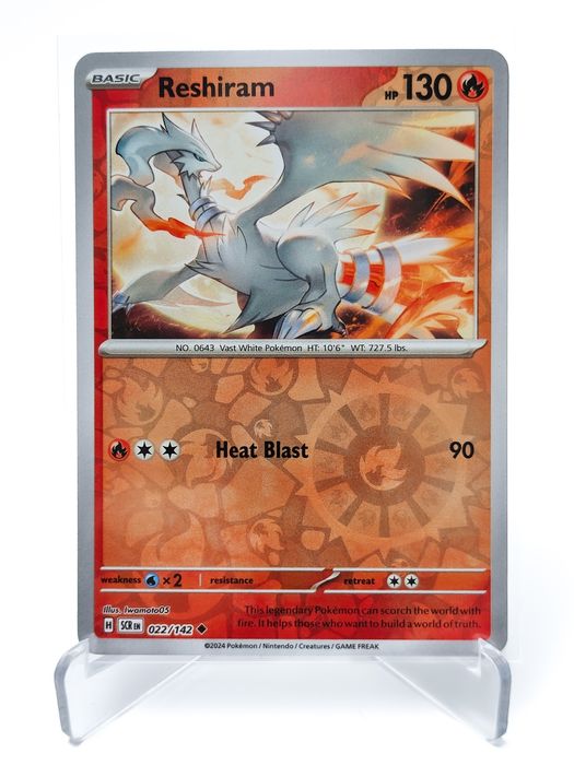 Reshiram 022/142 reverse holo karta pokemon Stellar Crown