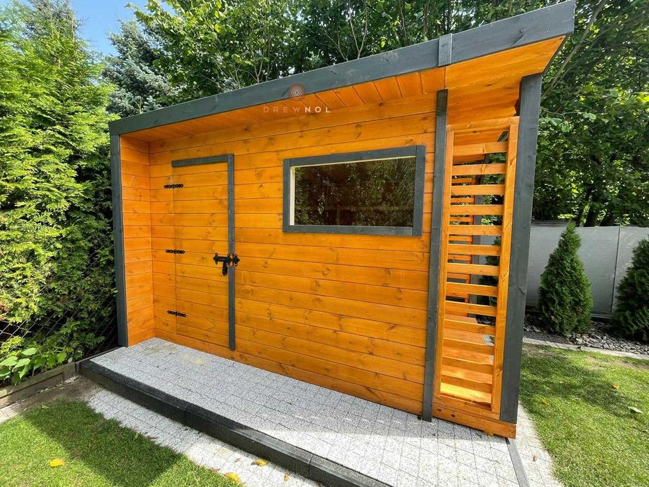 domek narzedziowy / nowoczesny / plaski dach / domek / domki /schowek