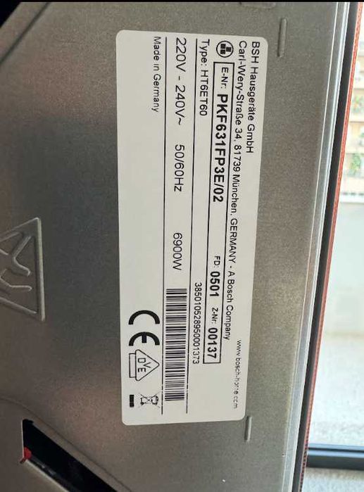 Placa Vitrocerâmica Bosch 60cm (NOVA / Sem Uso) - série 6
