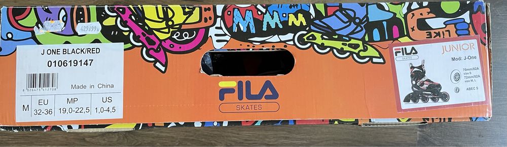 Rolki Fila Junior r. 32-36 raz użyte