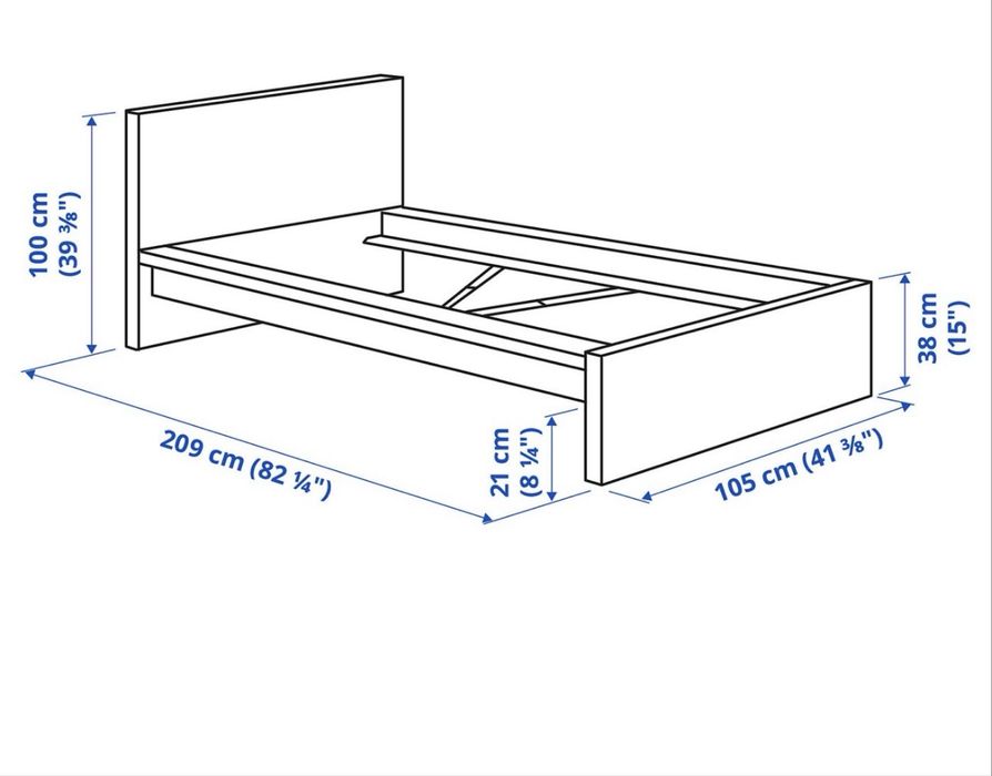 Cama MALM IKEA branca com gavetoes