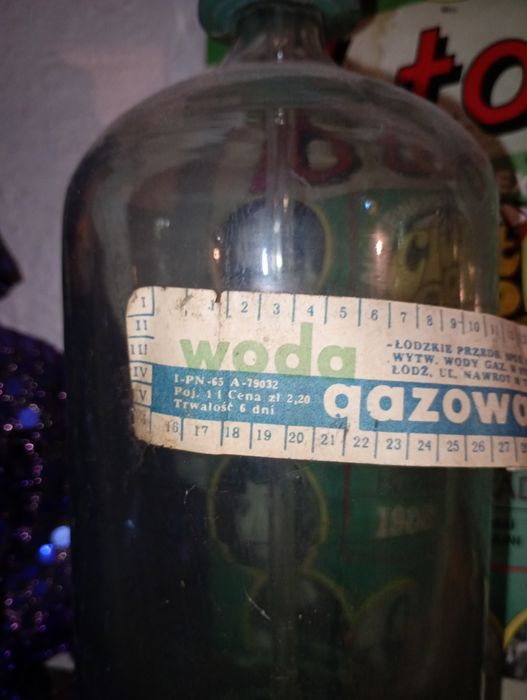 Butelka do wody gazowanej z PRL-u