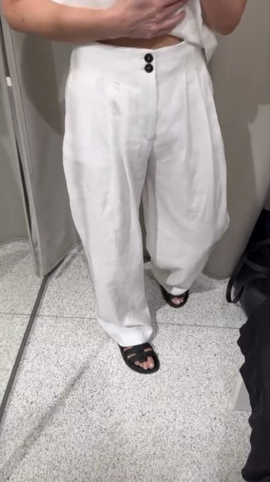 Новые льняные брюки Zara XC