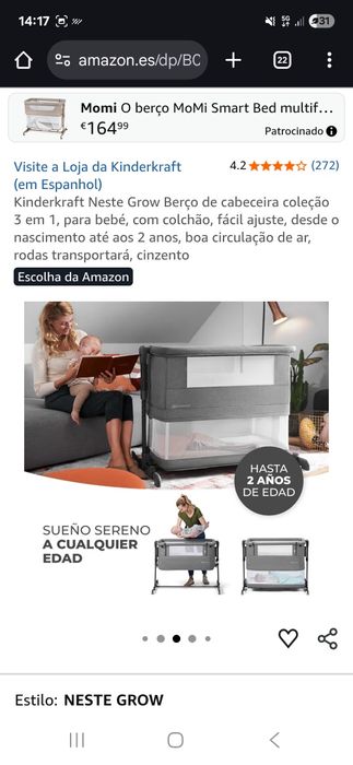 Berço kinderkraft neste grow 3 em 1