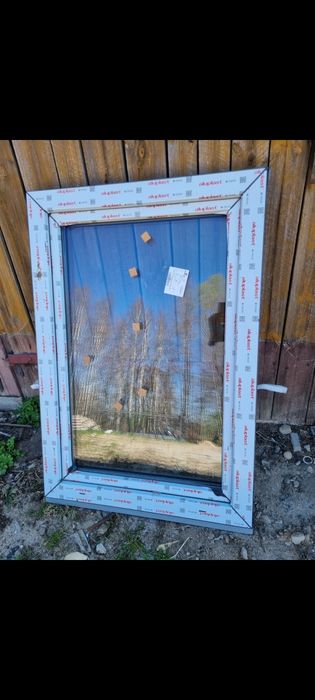 Okno nowe 3 szybowe antracyt/ białe