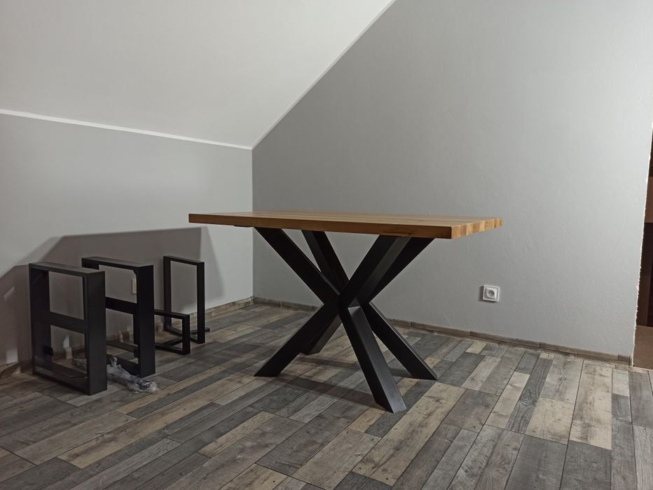 Stół dębowy, lity dąb, loft. Dowolne nogi, pająk
