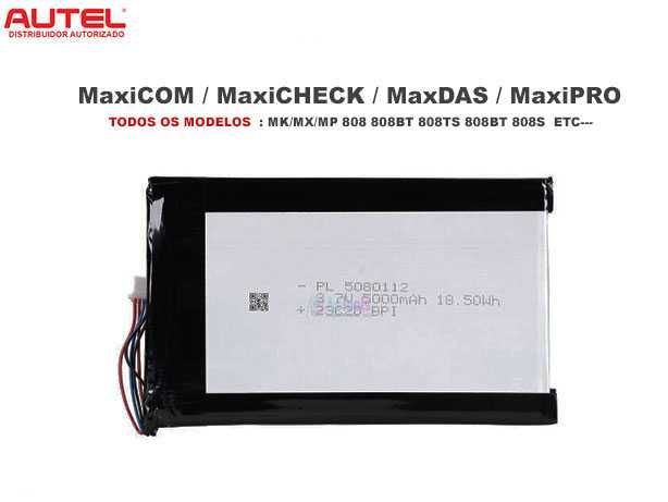 Bateria Original Autel Máquinas MK MP808 808S 808TS 808BT Etc (NOVO)
