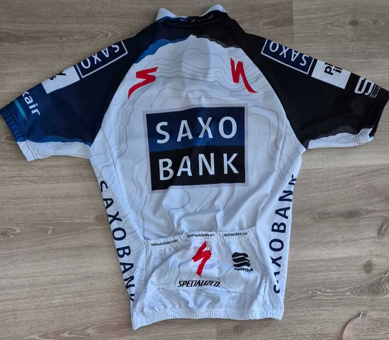Strój kolarski rowerowy SAXO BANK rozm. XS/S, stan idealny