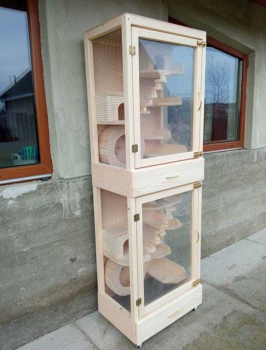 Клетка витрина для шиншиллы