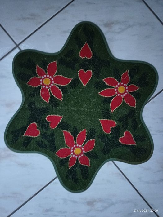 Bardzo Starą Lniana Serwetka Boże Narodzenie