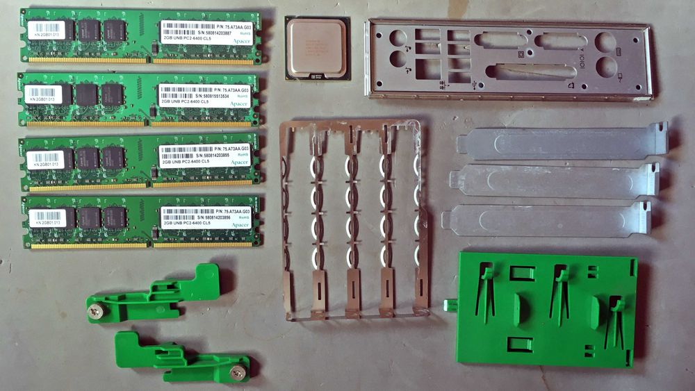 Motherboard HP Compaq dc5700 c/CPU RAM e outros componentes do sistema