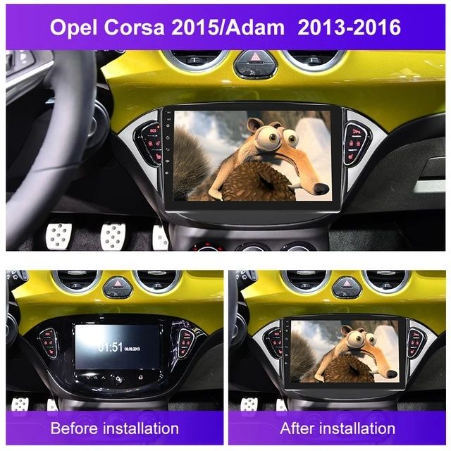 Rádio android OPEL CORSA E 2014 a 19 gps wifi Carplay CANBUS 2/32gb