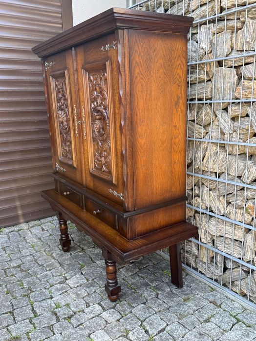 Komoda szafka kabinet bieliźniarka barek myśliwski bretoński dębowy