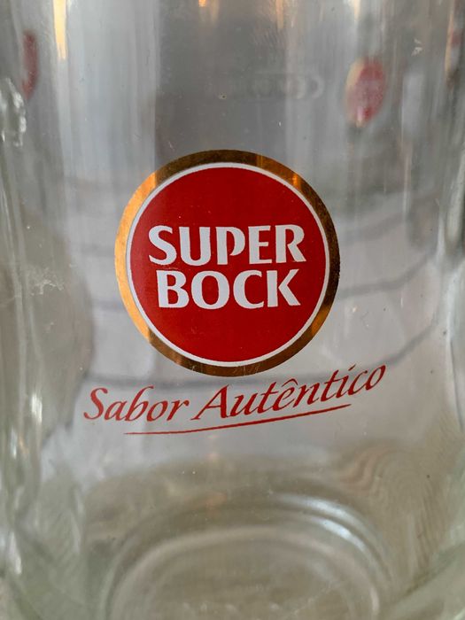 Caneca Cerveja Super Bock Sabor Autêntico 50cl Crisal