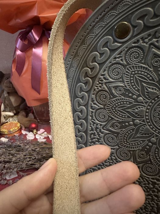 Рюкзак натуральна шкіра бежевий сірий модний