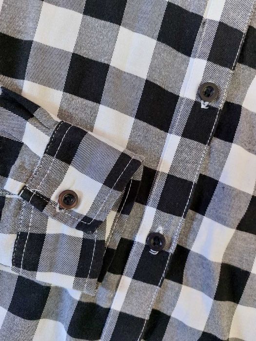 152 w kratkę czarno-białą, bawełna, koszula