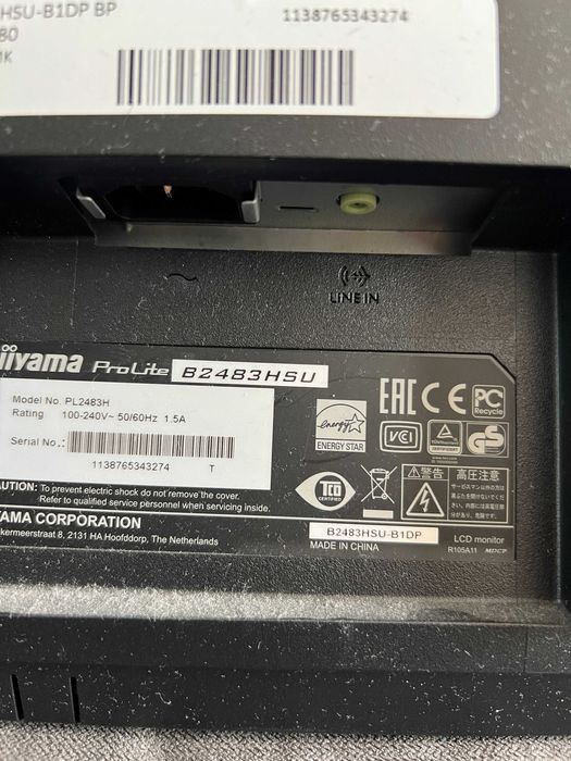 Monitor IIYAMA B2483HSU-B1DP 24" LED 1920x1080