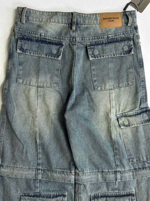 Джинси Balenciaga Cargo faded baggy штани archive синие джинсы