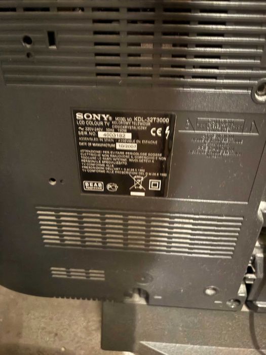 Telewizor Sony BRAVIA 32" KDL-32T3000 – sprawny / do konsoli, dekodera, działki