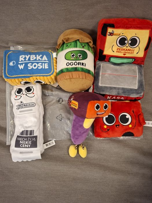 6 maskotek pluszaków Gang Biedroniaków